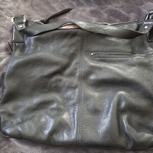 Black Leather Shoulder Bag